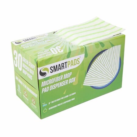 MONARCH BRANDS Smart Reusable Mop Pads - 30/Box - Green, 30PK PNP901RMP-GR